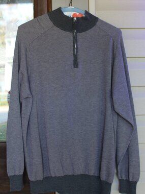 Jack Victor 1/4 Quarter Zip Light Weight Sweater Gray L